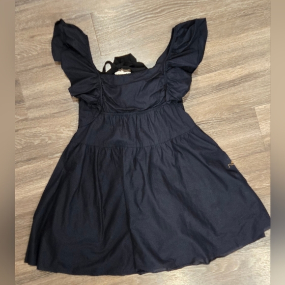 Peter Som Flutter Sleeve Black Babydoll Dress size 4 - Picture 4 of 10